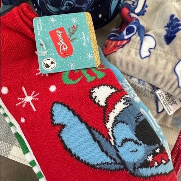 Disney Red and Blue Stitch Socks - Picture 3 of 7